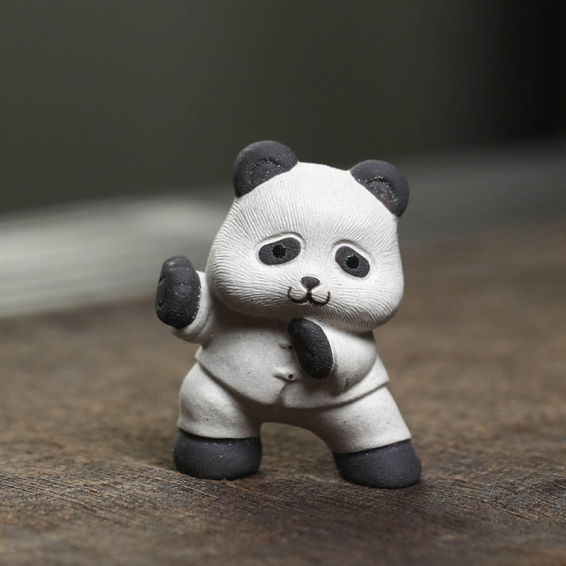 this is Chinese Yixing clay panda tea pet