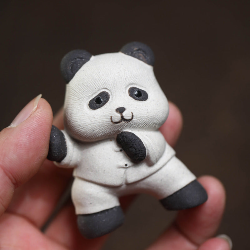 this is Chinese Yixing clay panda tea pet