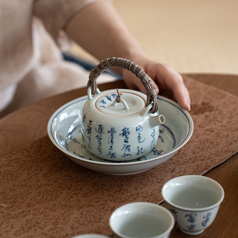 This is a ceramic teapot