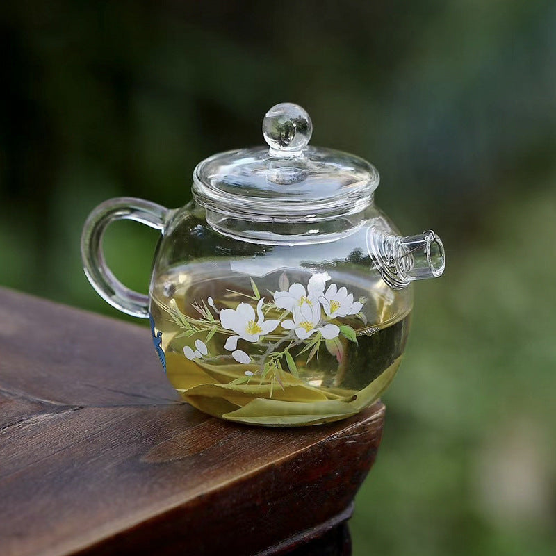 This is a glass teapot