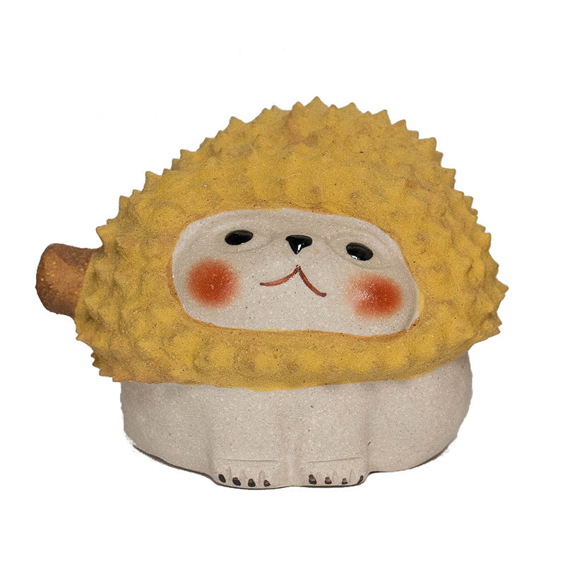 Tea Pets Handmade Yixing Clay Chinese Tea Pet Durian Hedgehog Durian Cat