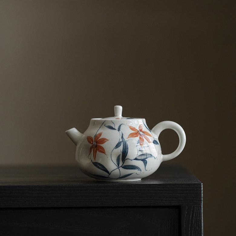 this is Chinese wood ash glaze teapot. this is a ceramic teapot