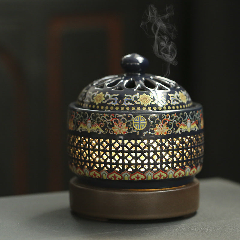 Incense Holder Handmade Enamel Original Design Electric Incense Burner Zen Incense Holder