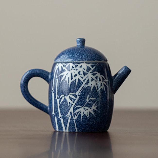 This is a ceramic teapot