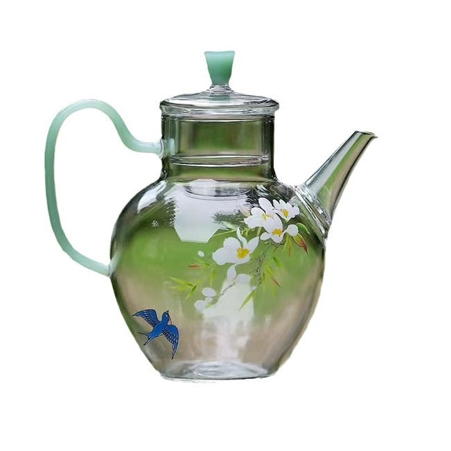 This is a glass teapot