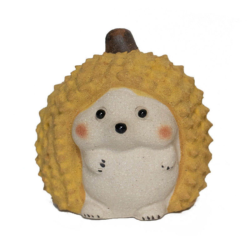 Tea Pets Handmade Yixing Clay Chinese Tea Pet Durian Hedgehog Durian Cat