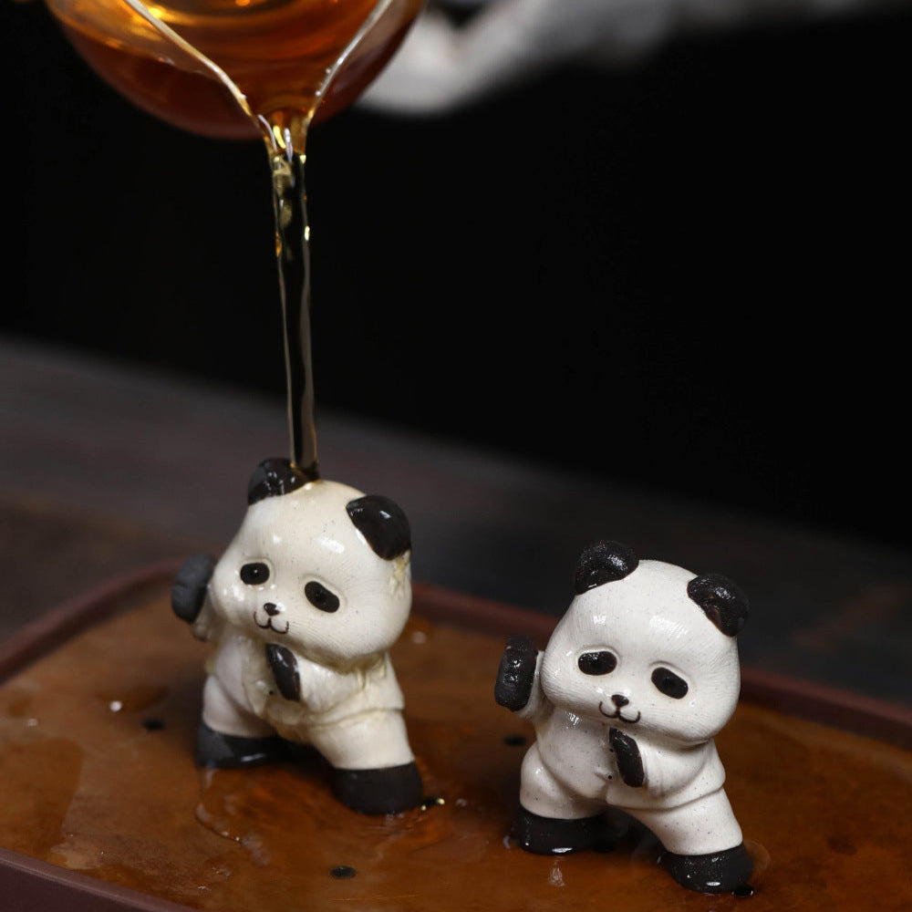 this is Chinese Yixing clay panda tea pet