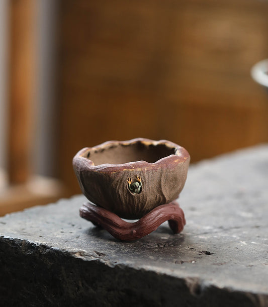 Chinese handcraft Yixing Purple Mud Tea Filter Original Design Lotus Tea Funnel