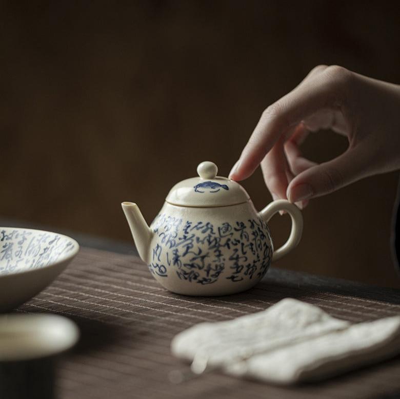 This is a soda glaze teapot