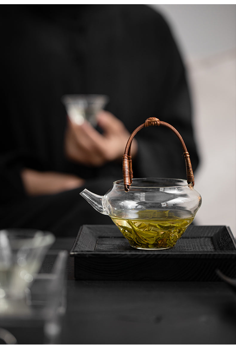 This is a glass teapot