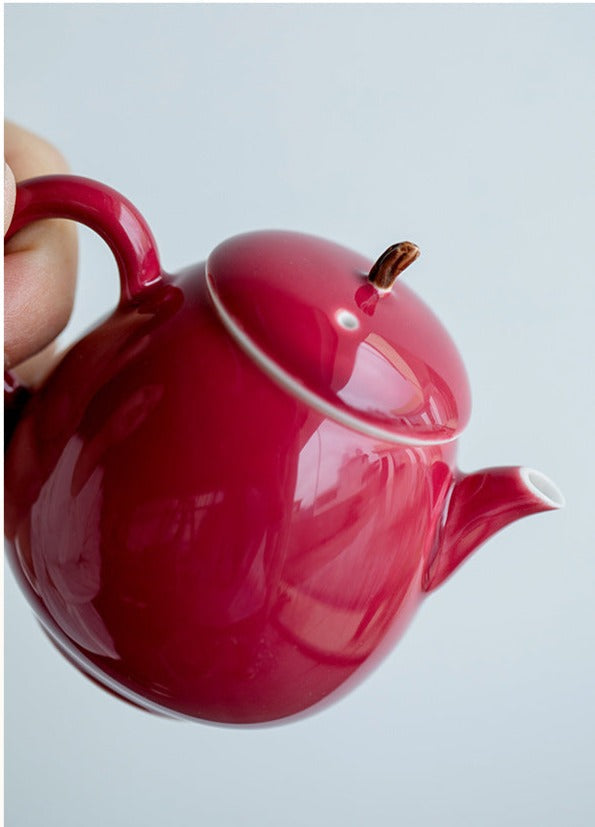 This is a ceramic teapot