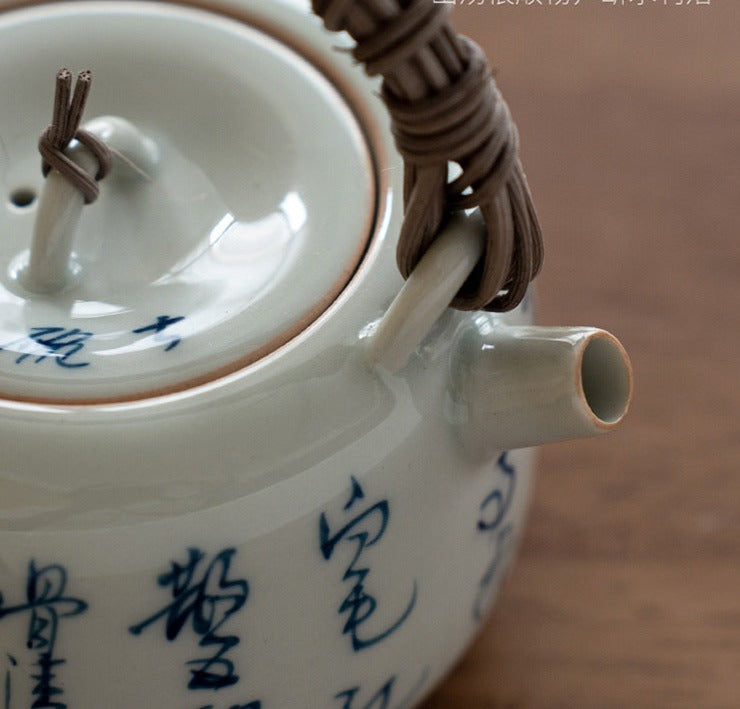 This is a ceramic teapot