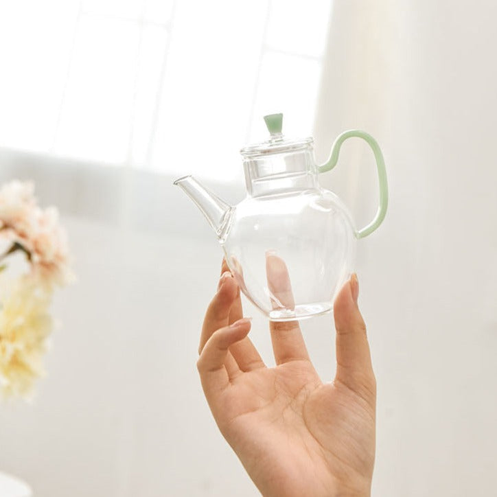 This is a glass teapot