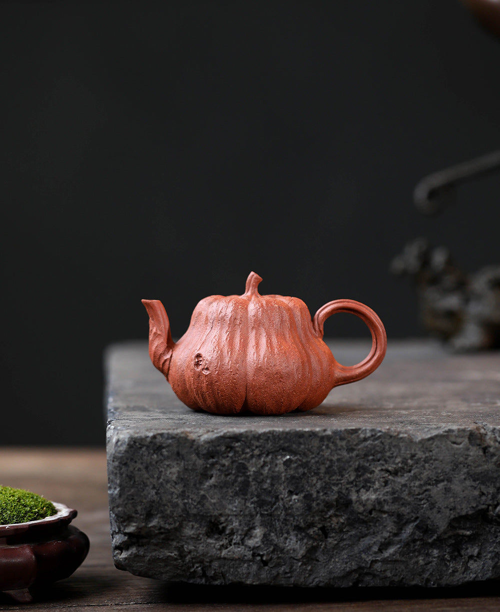 Handcrafted Chinese Yixing Purple Clay Teapot Pumkin Yixing Ware Teapot