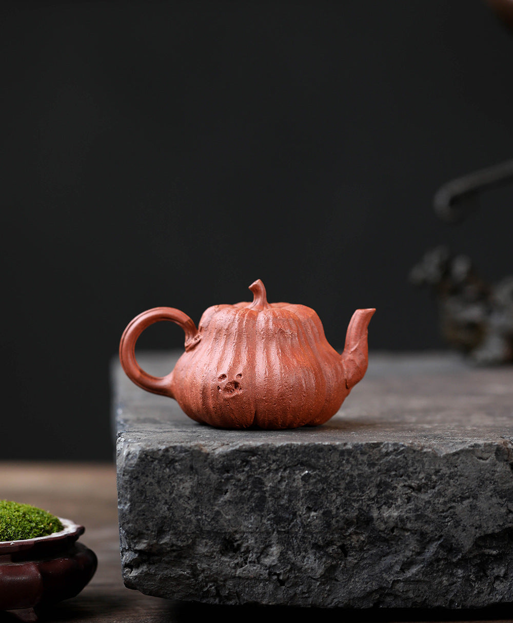 Handcrafted Chinese Yixing Purple Clay Teapot Pumkin Yixing Ware Teapot