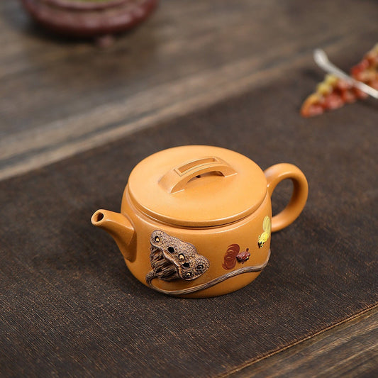 Handcrafted Original Design Hanwa Teapot Chinese Yixing Zisha Purple Mud Teapot Artwork Pottery Teapot