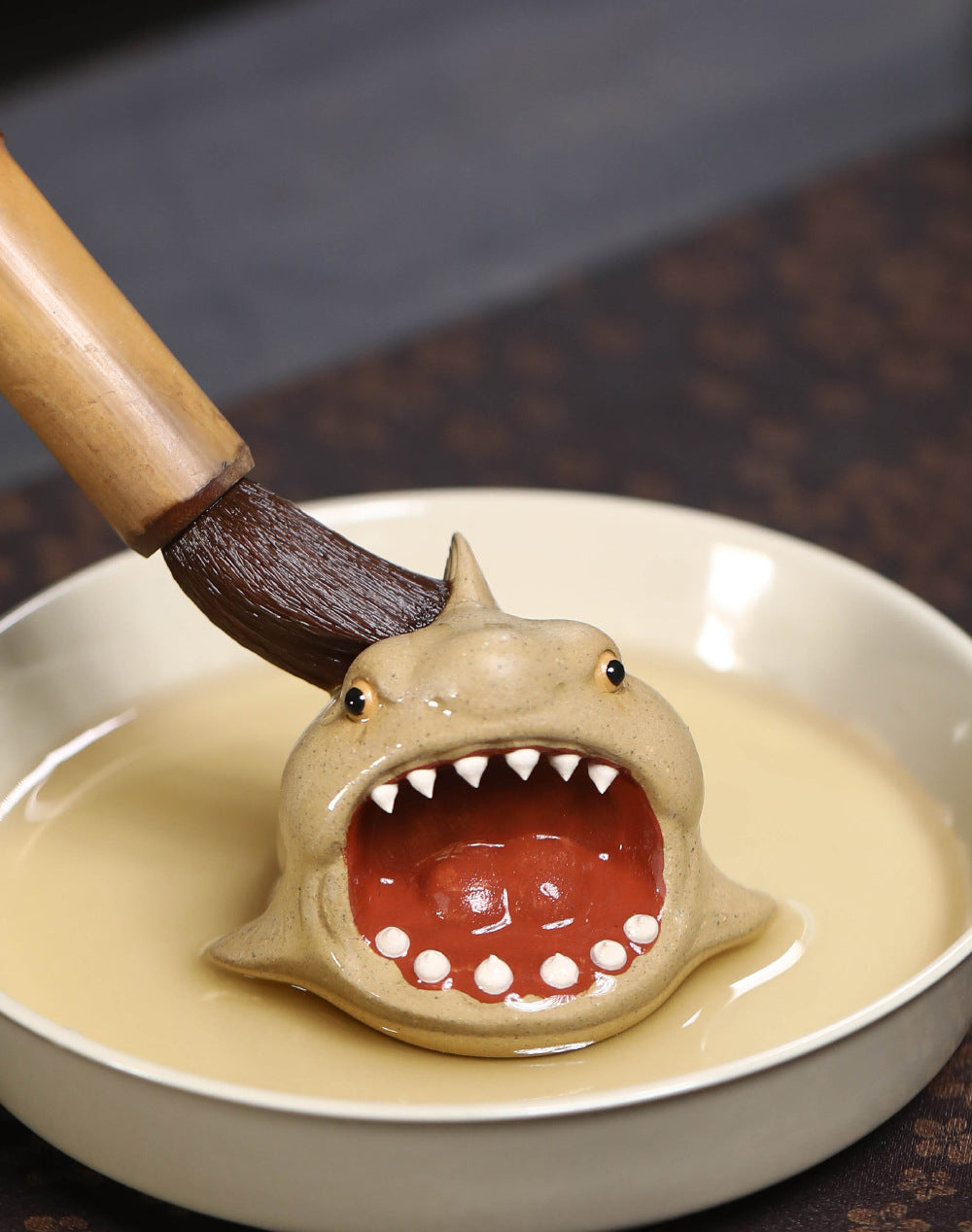 Tea Pets Handmade Yixing Purple Clay Tea Pet Big Shark Chinese Tea Pet