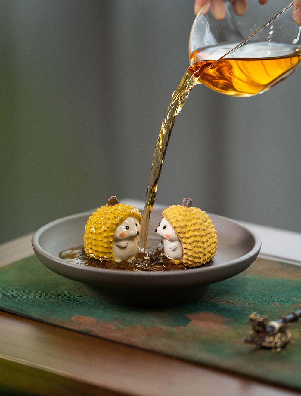 Tea Pets Handmade Yixing Clay Chinese Tea Pet Durian Hedgehog Durian Cat