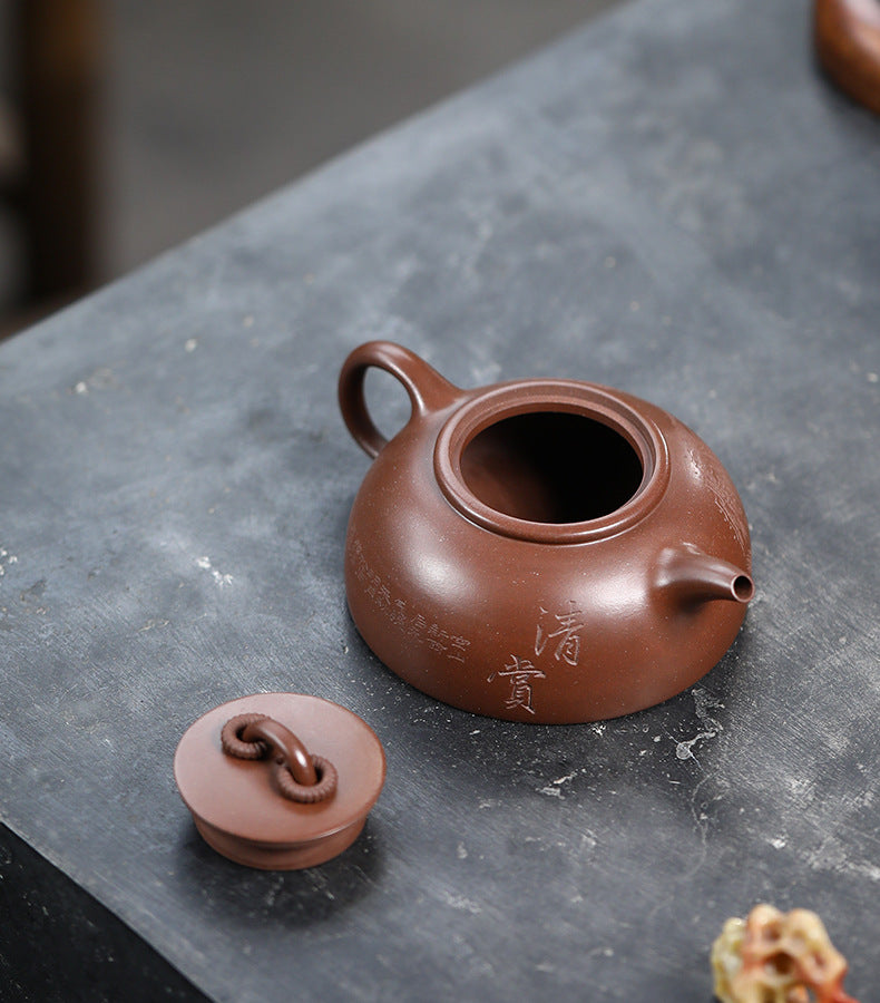 This is a Yixing teapot. this is Chinese yixing clay teapot 