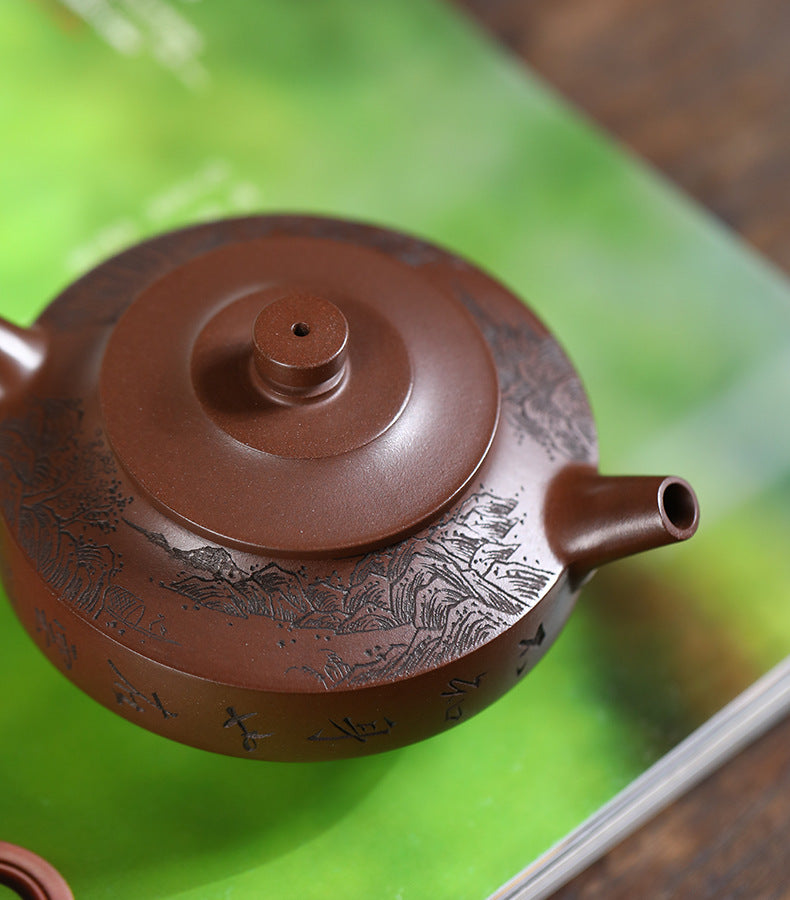 This is a Yixing teapot. this is Chinese yixing clay teapot 