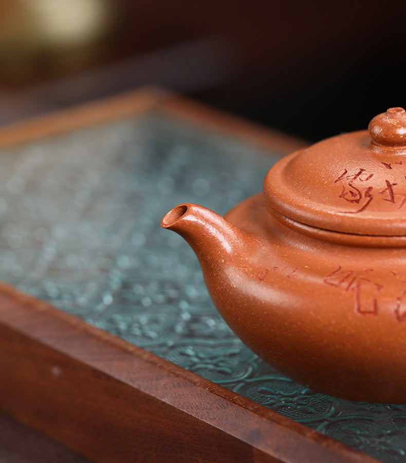 This is a Yixing teapot. this is Chinese yixing clay teapot 