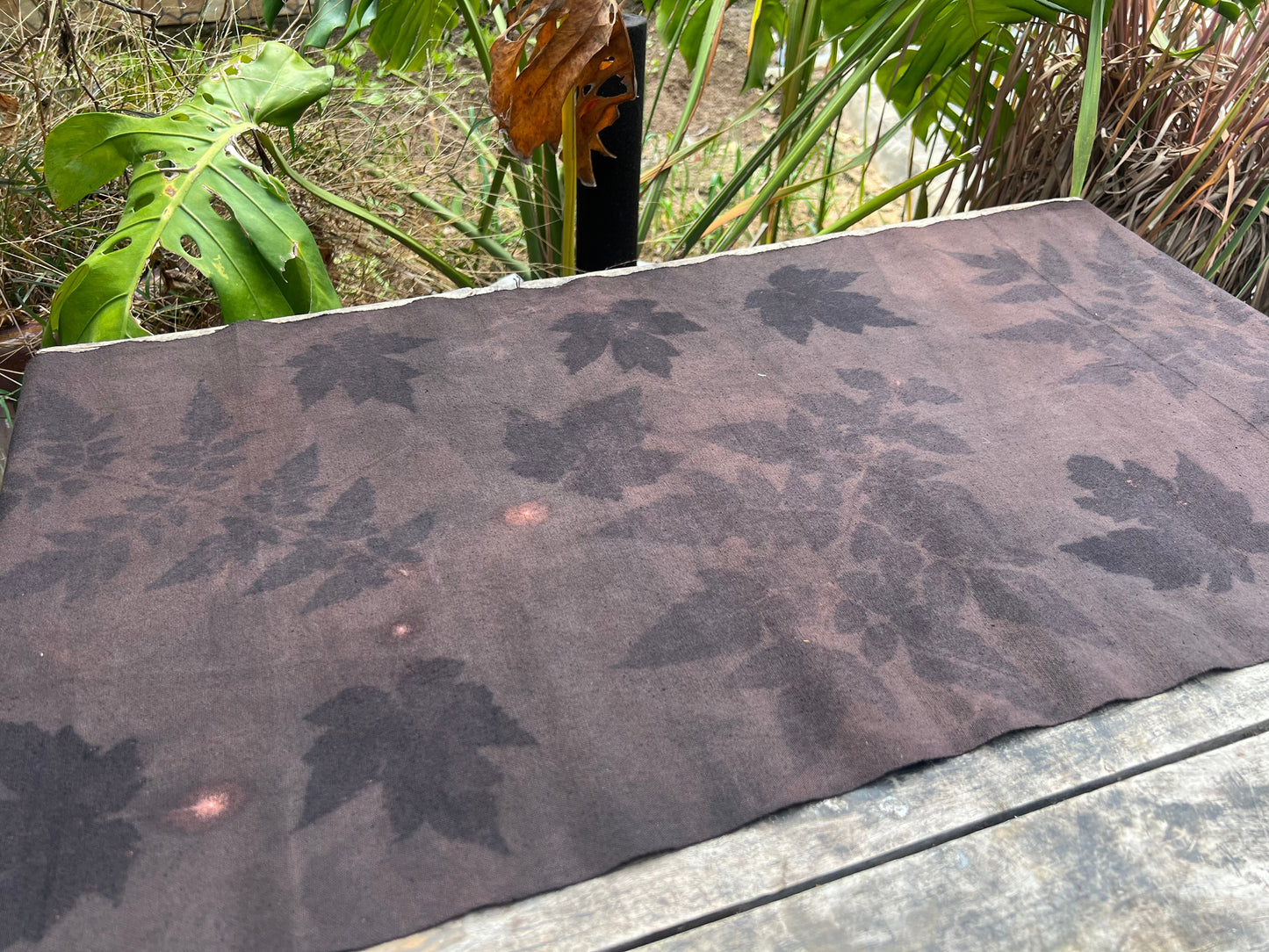 Hand Dyed Tea Table Cloth Natura Plant Dyed Cotton Tea Mat Chabu Chaxi Brown Black Color