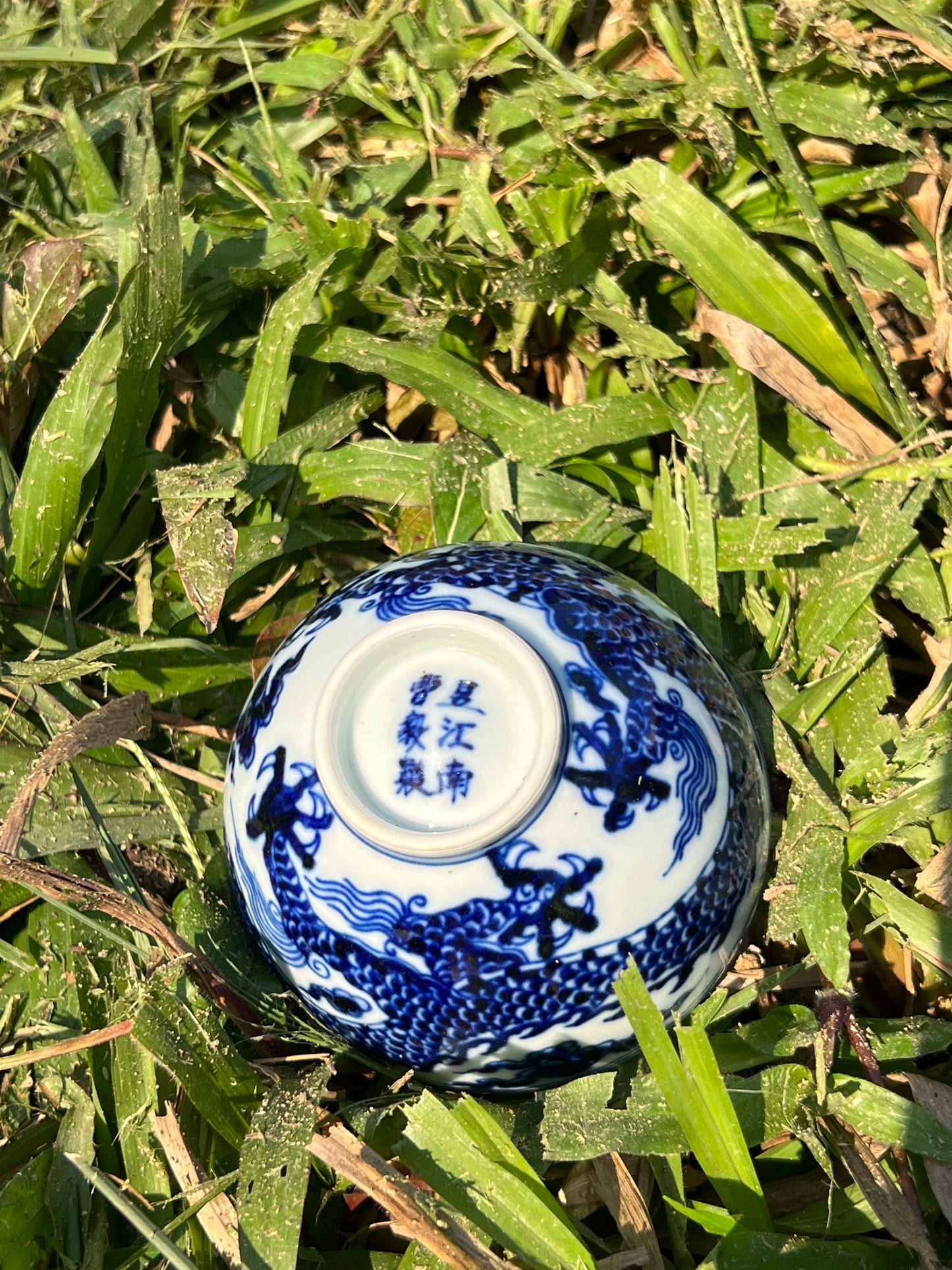 Hand Painted Blue and White Porcelain Chinese Dragon Gaiwan Teaware Jingdezhen Master Ceramic Artwork