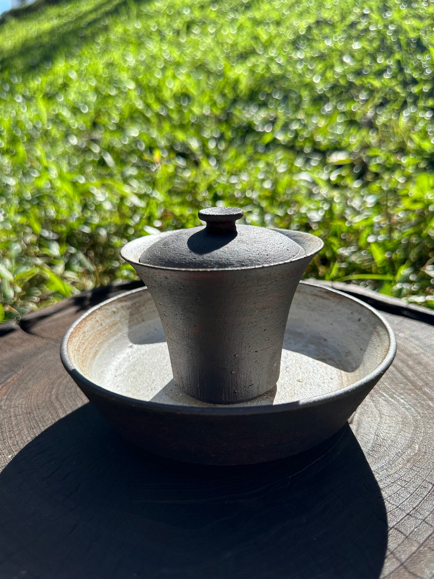 this is a pottery teapot gaiwan