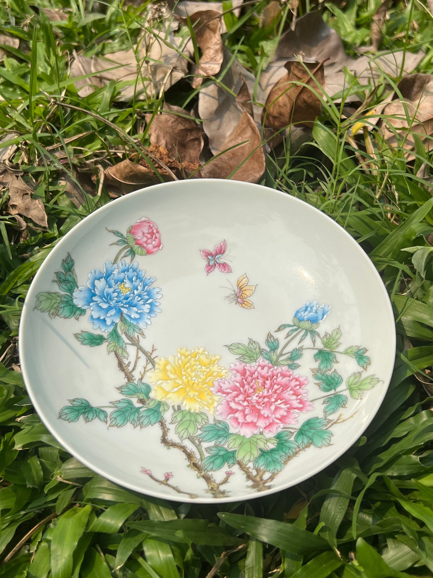 Handpainted Chinese Famille Rose Fencai Peony Flower Pattern Jingdezhen Master Tea Set