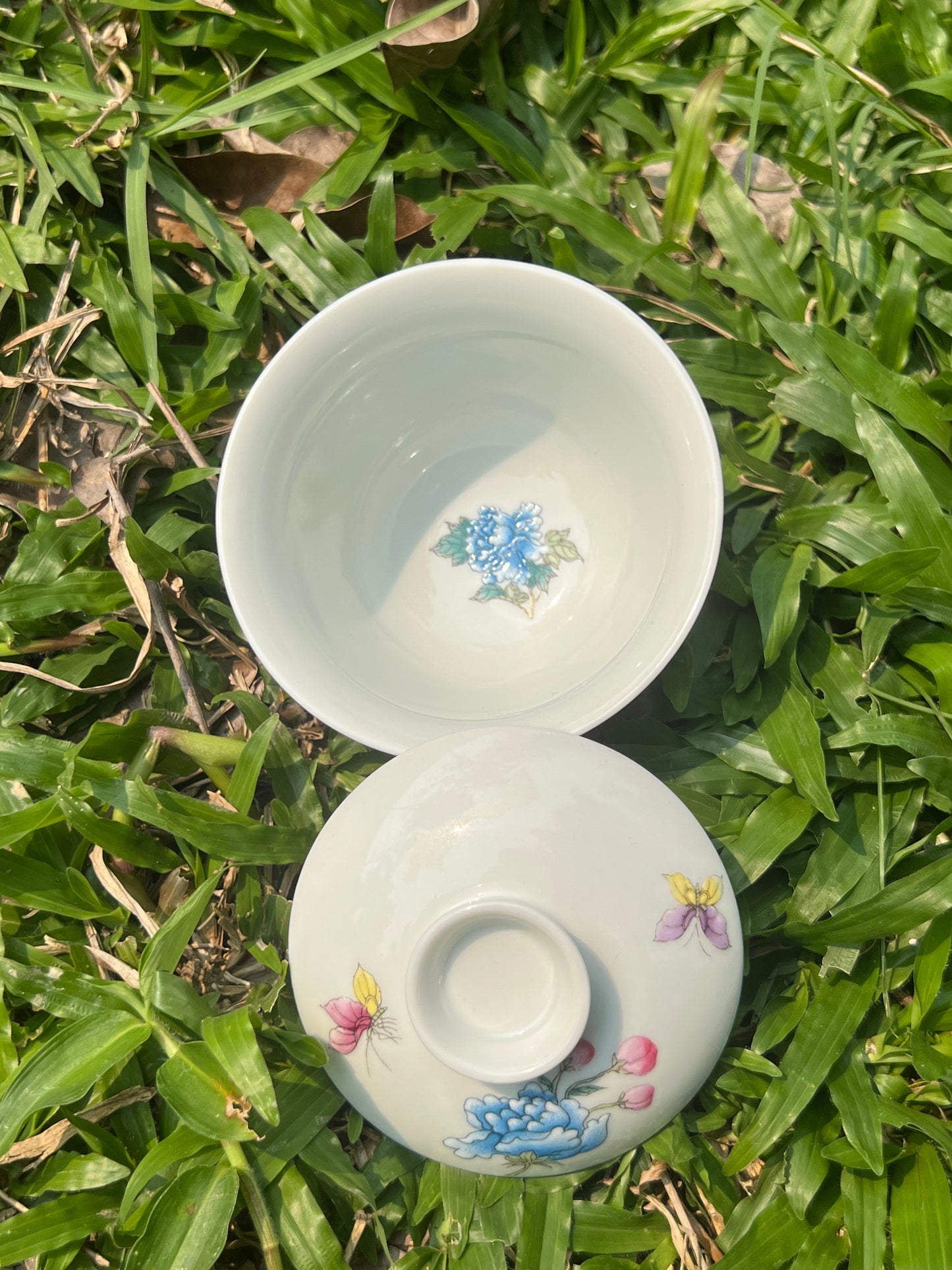 Handpainted Chinese Famille Rose Fencai Peony Flower Pattern Jingdezhen Master Tea Set