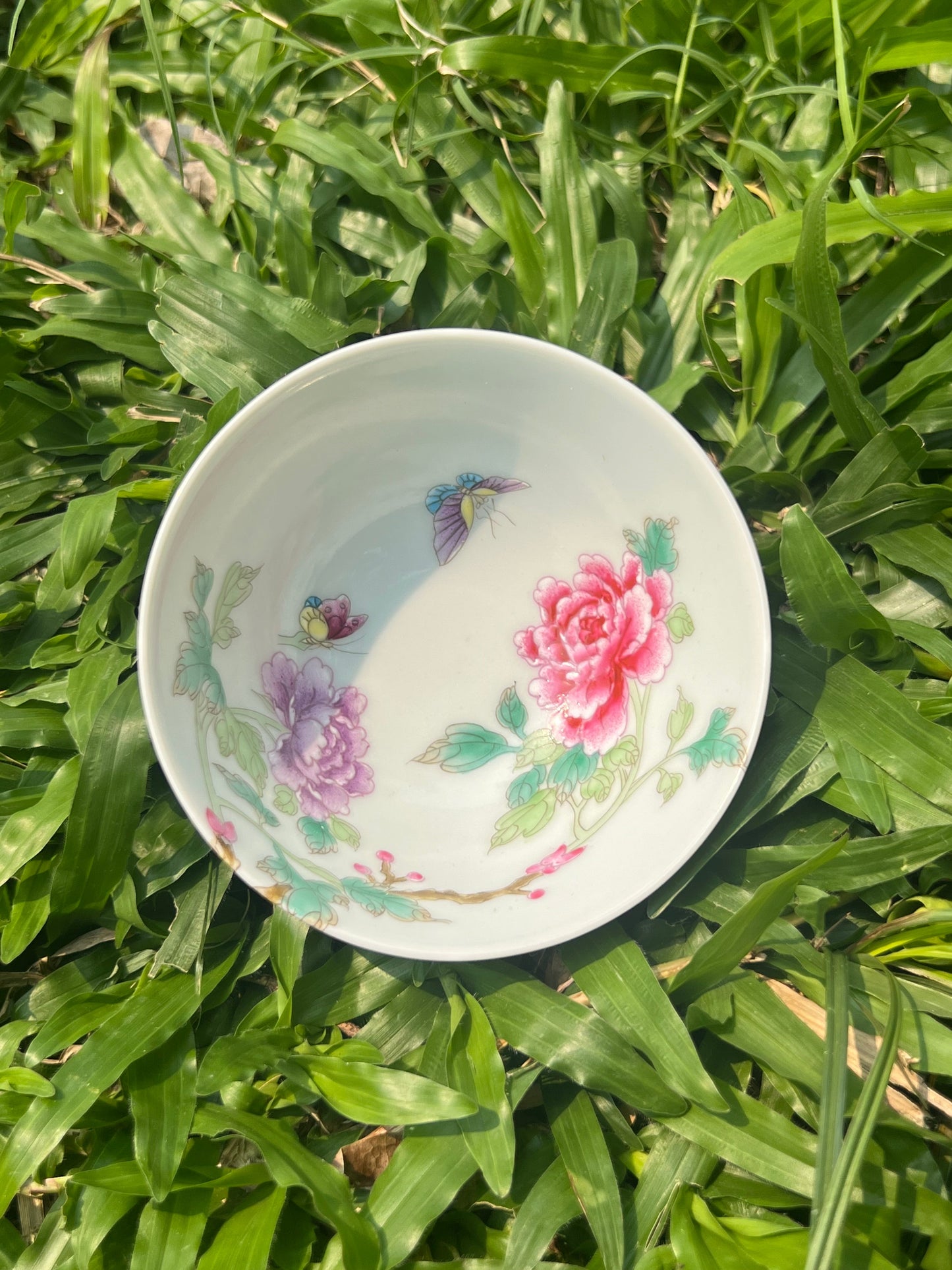 Handpainted Chinese Famille Rose Fencai Peony Flower Pattern Jingdezhen Master Tea Set