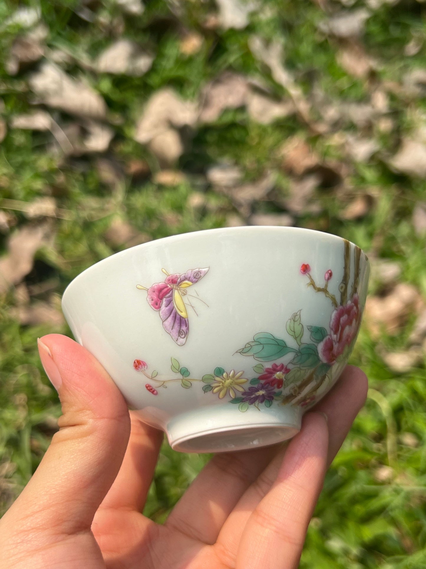 Handpainted Chinese Famille Rose Fencai Peony Flower Pattern Jingdezhen Master Tea Set