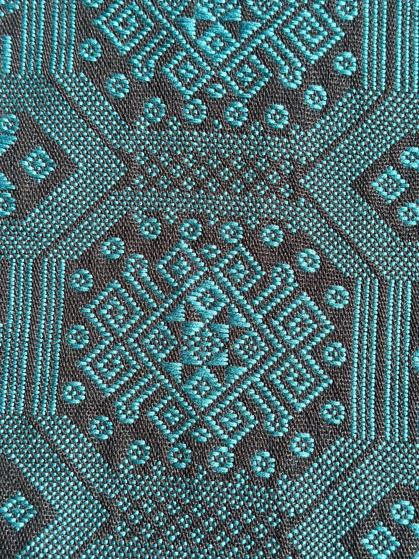 High-end Handcrafted Python Dragon Pattern Emerald Black Chinese Zhuang Brocade Silk Cloth Scarf Tea Table Cloth