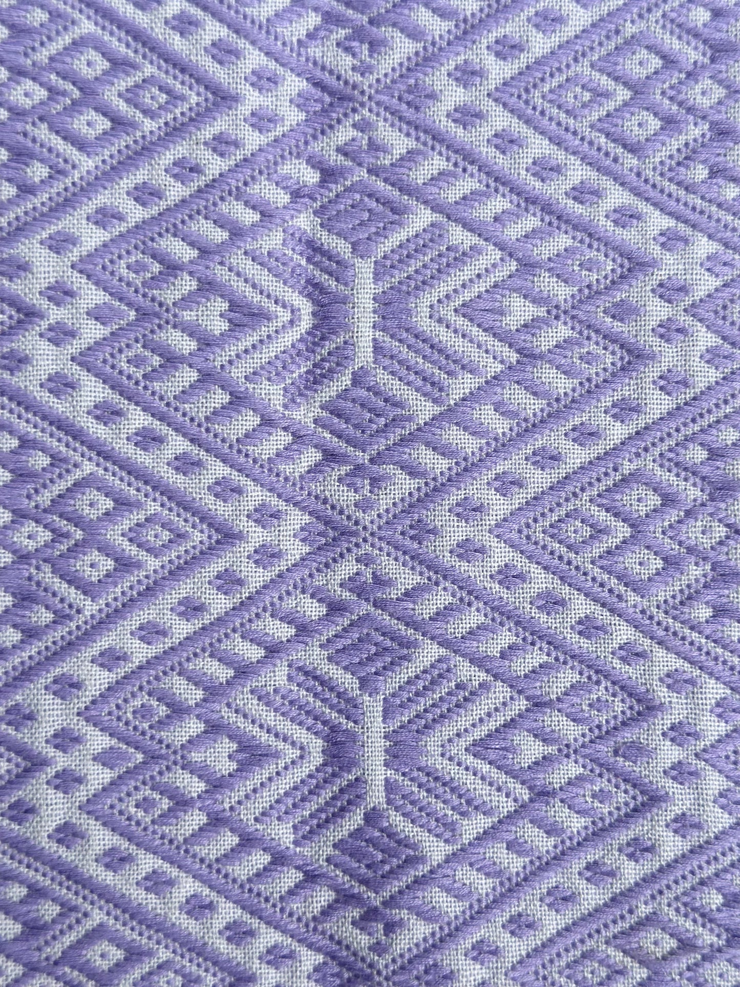 High-end Handcrafted Butterfly Field Pattern Chinese Purple White Zhuang Brocade Silk Cloth Scarf Tea Table Cloth