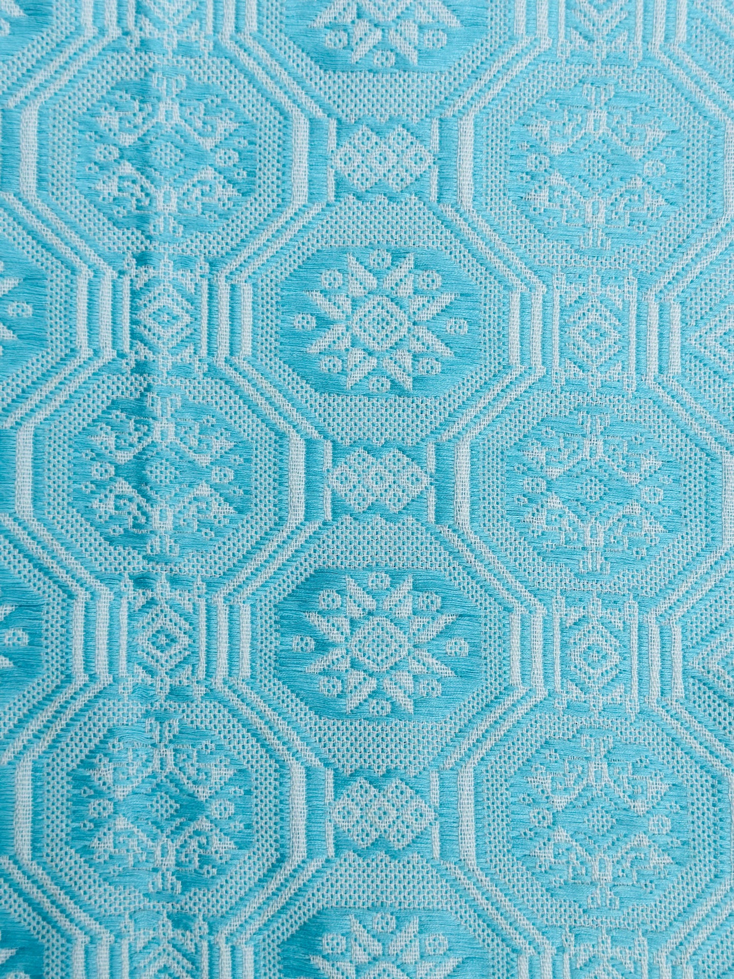 High-end Handcrafted Small Python Dargon Pattern Chinese Light Green White Zhuang Brocade Silk Cloth Scarf Tea Table Cloth