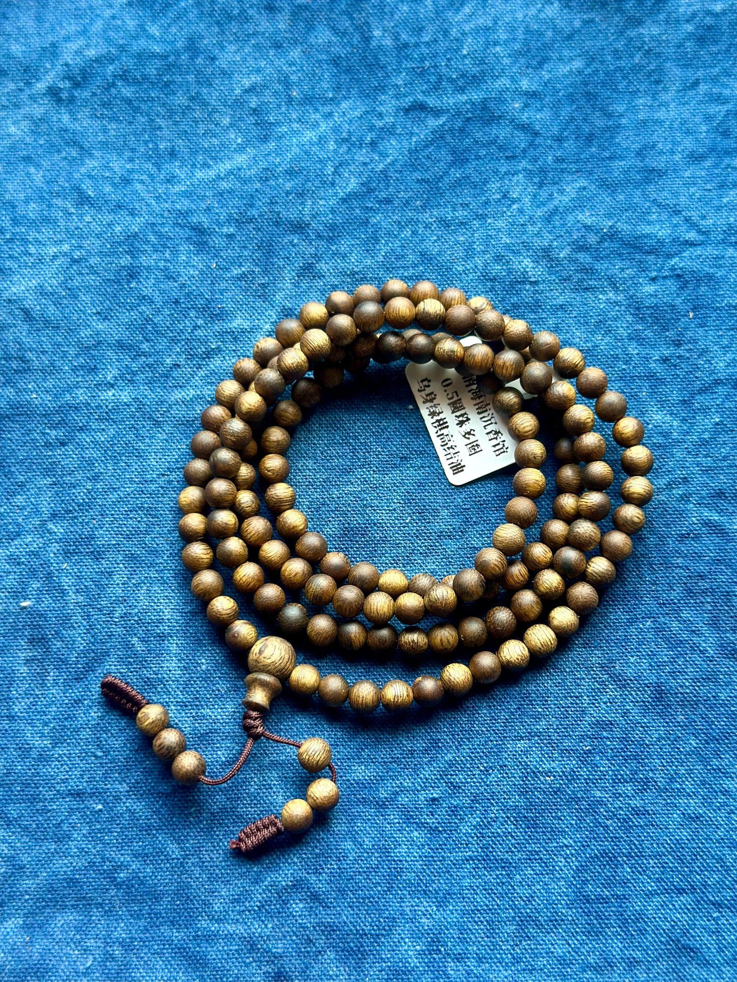 Authentic Incense Chinese Hainan Island Hainandao Pure High-end Agarwood Round Necklace Qinan Aloeswood Bracelet