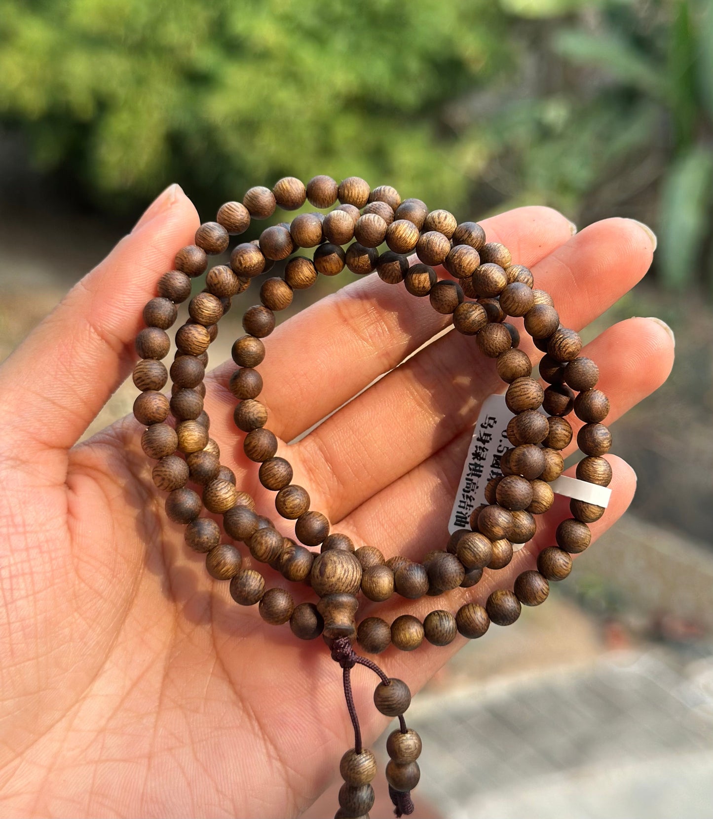 Authentic Incense Chinese Hainan Island Hainandao Pure High-end Agarwood Round Necklace Qinan Aloeswood Bracelet