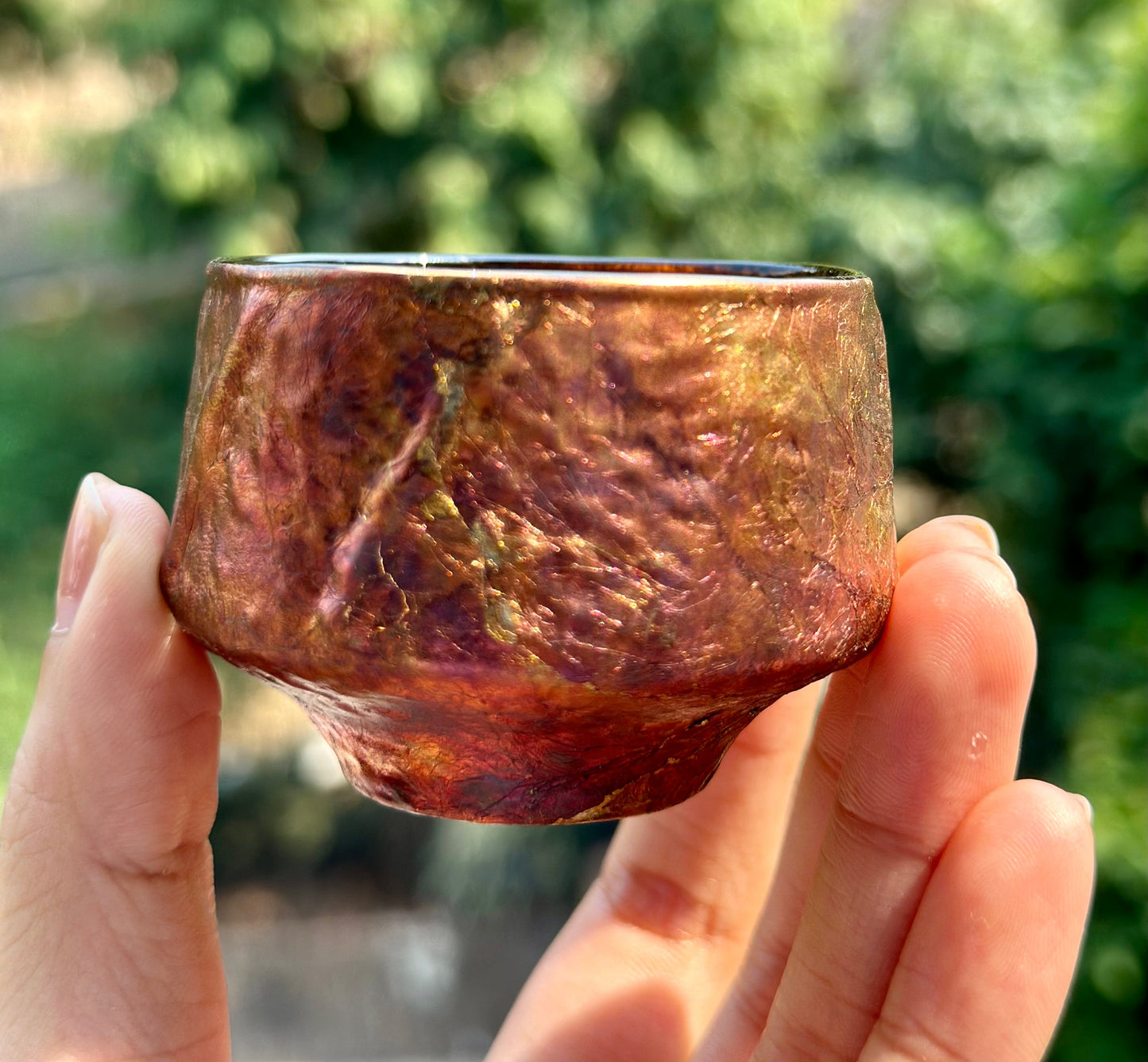 Handcrafted Traditional Chinese Lacquer Ware Glass Hign-end Teacup