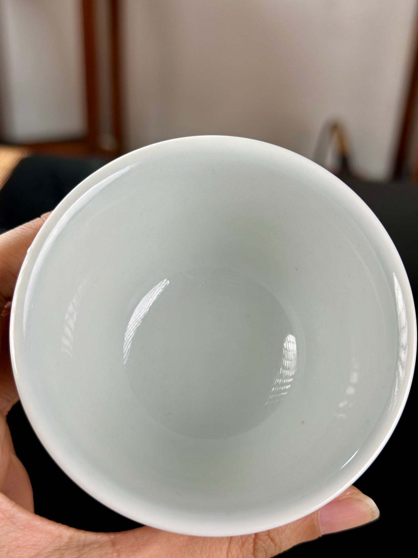 Handpainted Chinese Lion Pattern Blue White Porcelain Jingdezhen Gaiwan Teapot