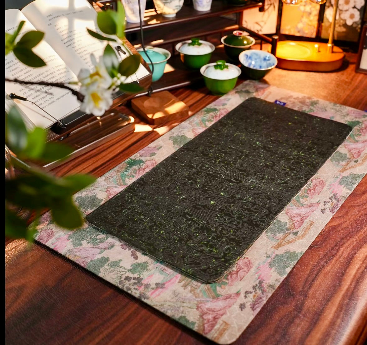 Handmade Chinese Original Mountain Landsccape Pattern Tea Table Cloth Chaxi Chabu Tea Accessory