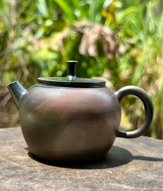 Handcrafted Woodfired Artowork Chinese Apple Shape Nixing clay Pottery Clay Teapot 150ml
