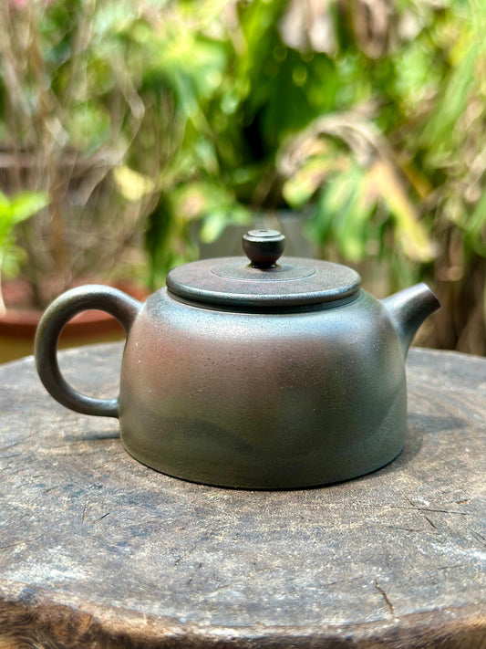 Handcrafted Woodfired Artowork Chinese Dezhong Shape Nixing clay Pottery Clay Teapot  120ml