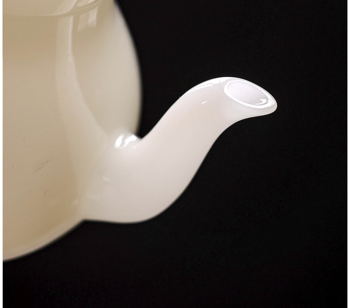 Handcrafted Chinese Yangzhiyu Ceramics  White Porcelain Teapot Artwork