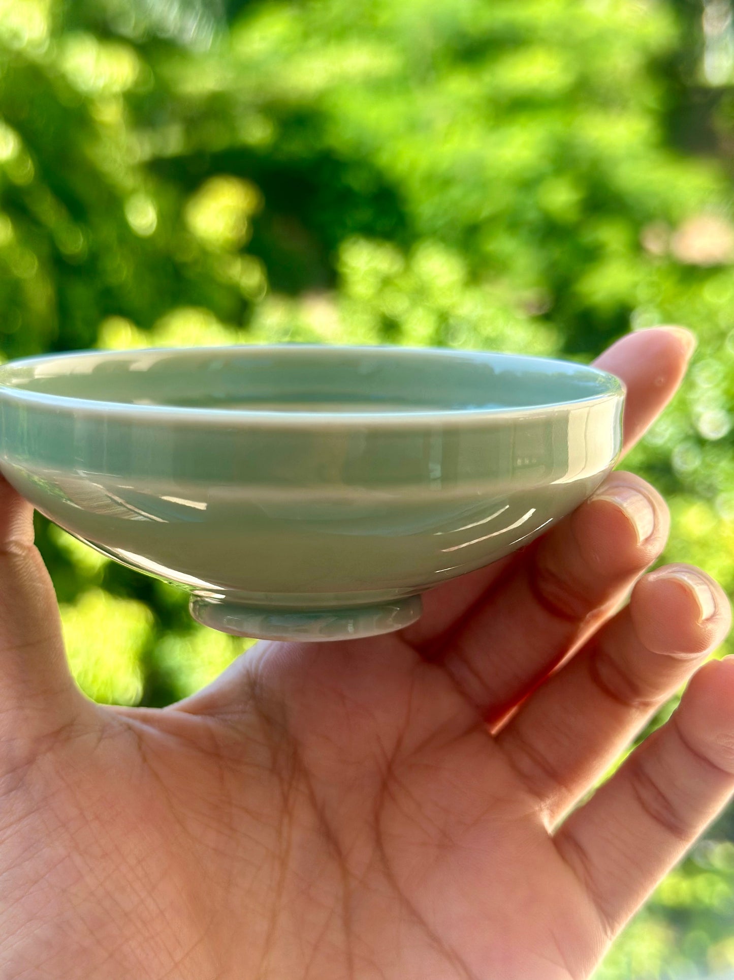 Handengraved Chinse Fish Turning Dragon Classic Pattern Yaozhou Celadon Porcelain Kiln Moon White GlazeTeacup
