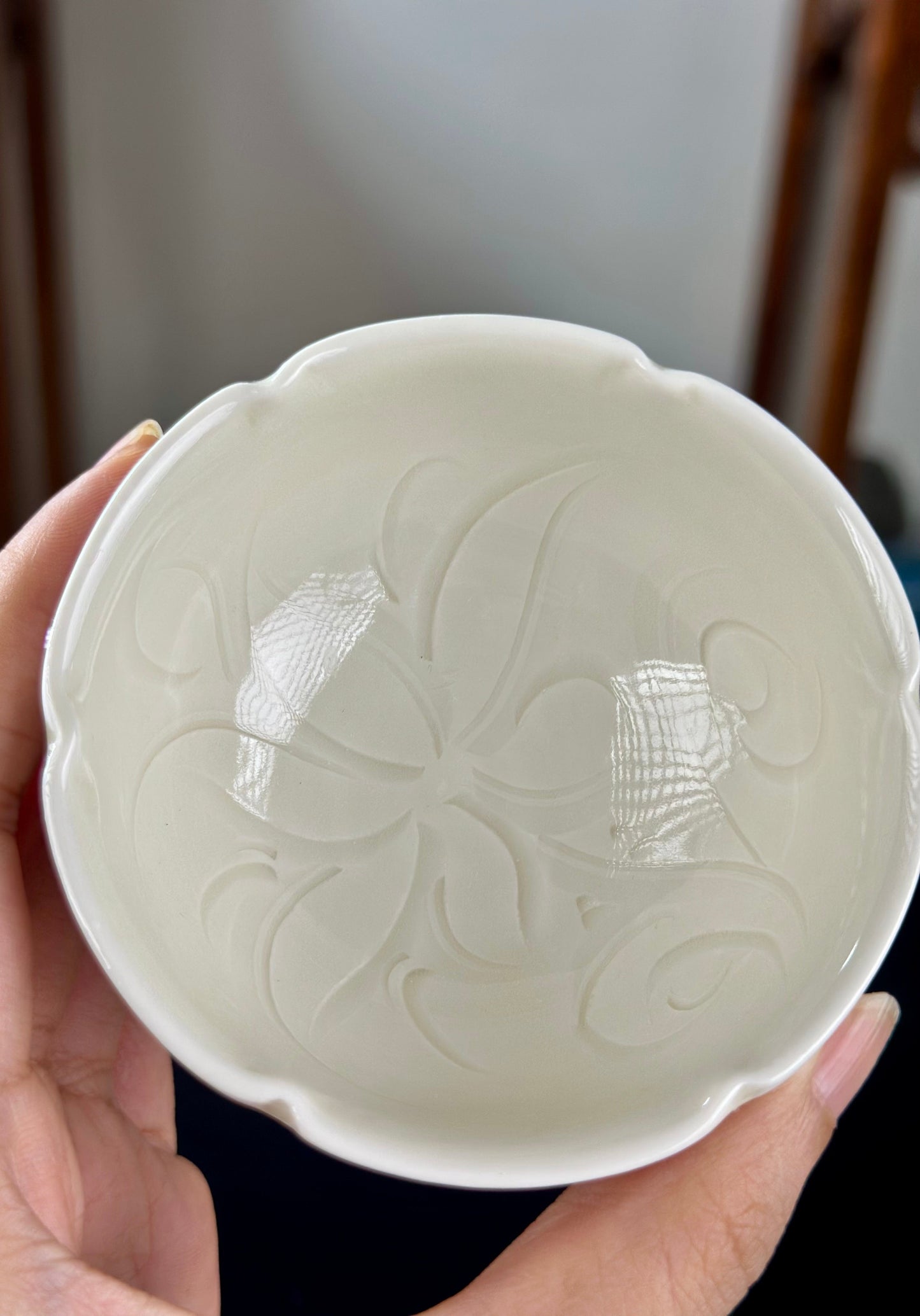 Handcrafted Chinese High-end Dingyao Ding Porcelain White Teacup Tea Set saucer