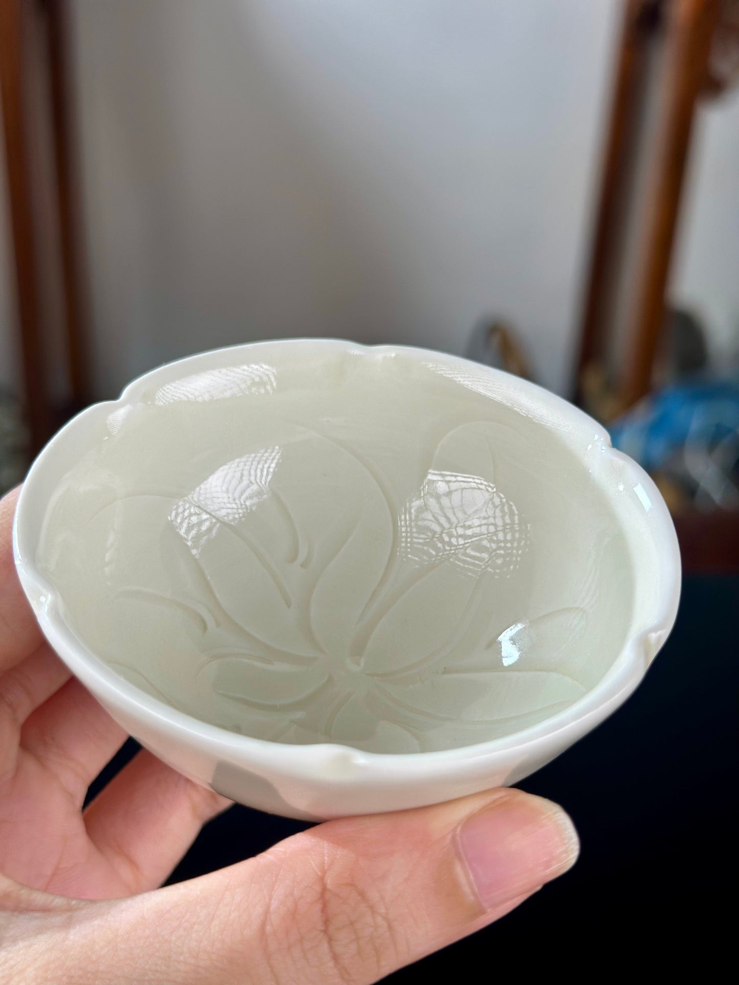 Handcrafted Chinese High-end Dingyao Ding Porcelain White Teacup Tea Set saucer