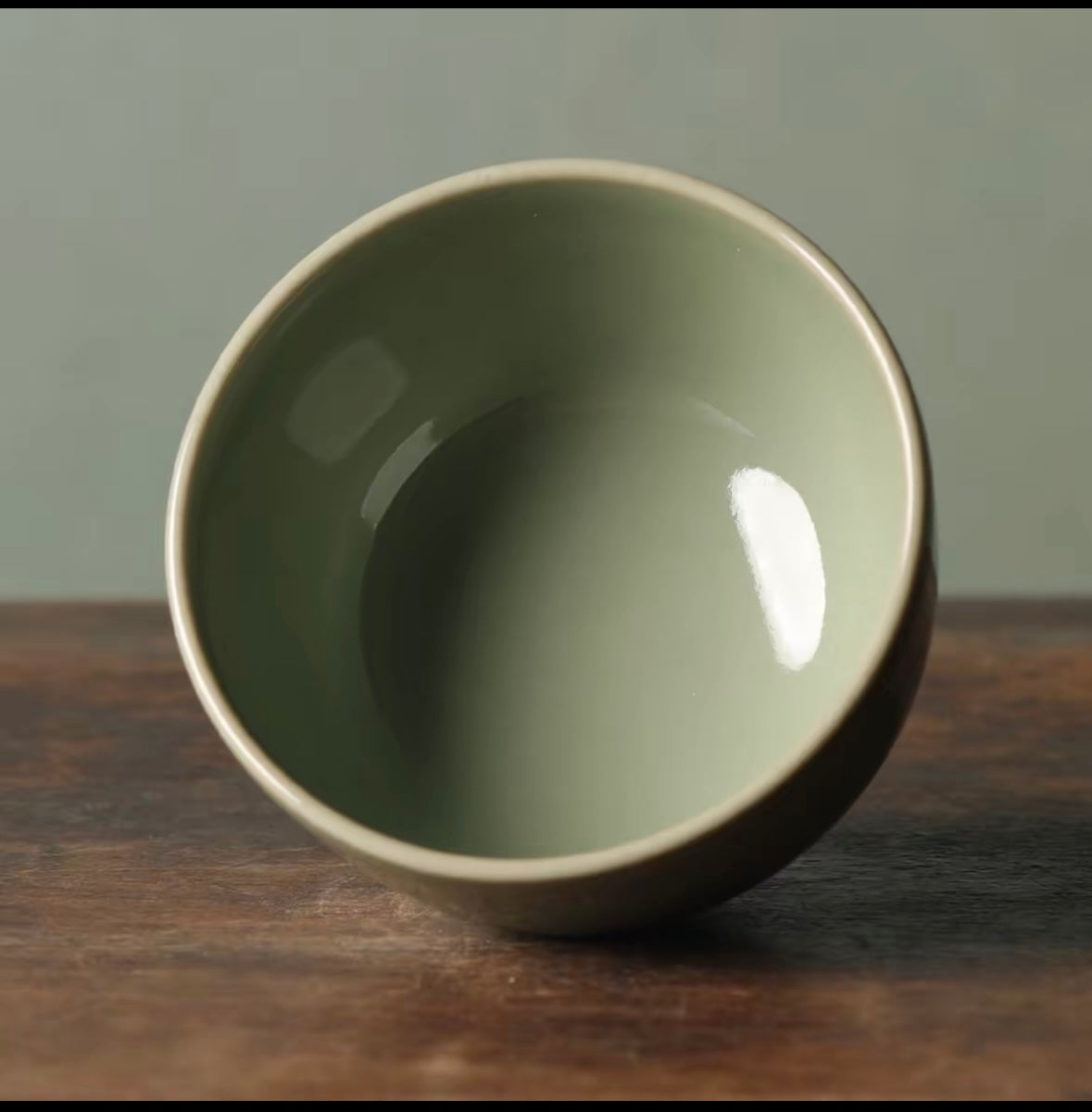 Handcrafted Chinese High-class Secret Color Porcelain Mise Celadon Teacup