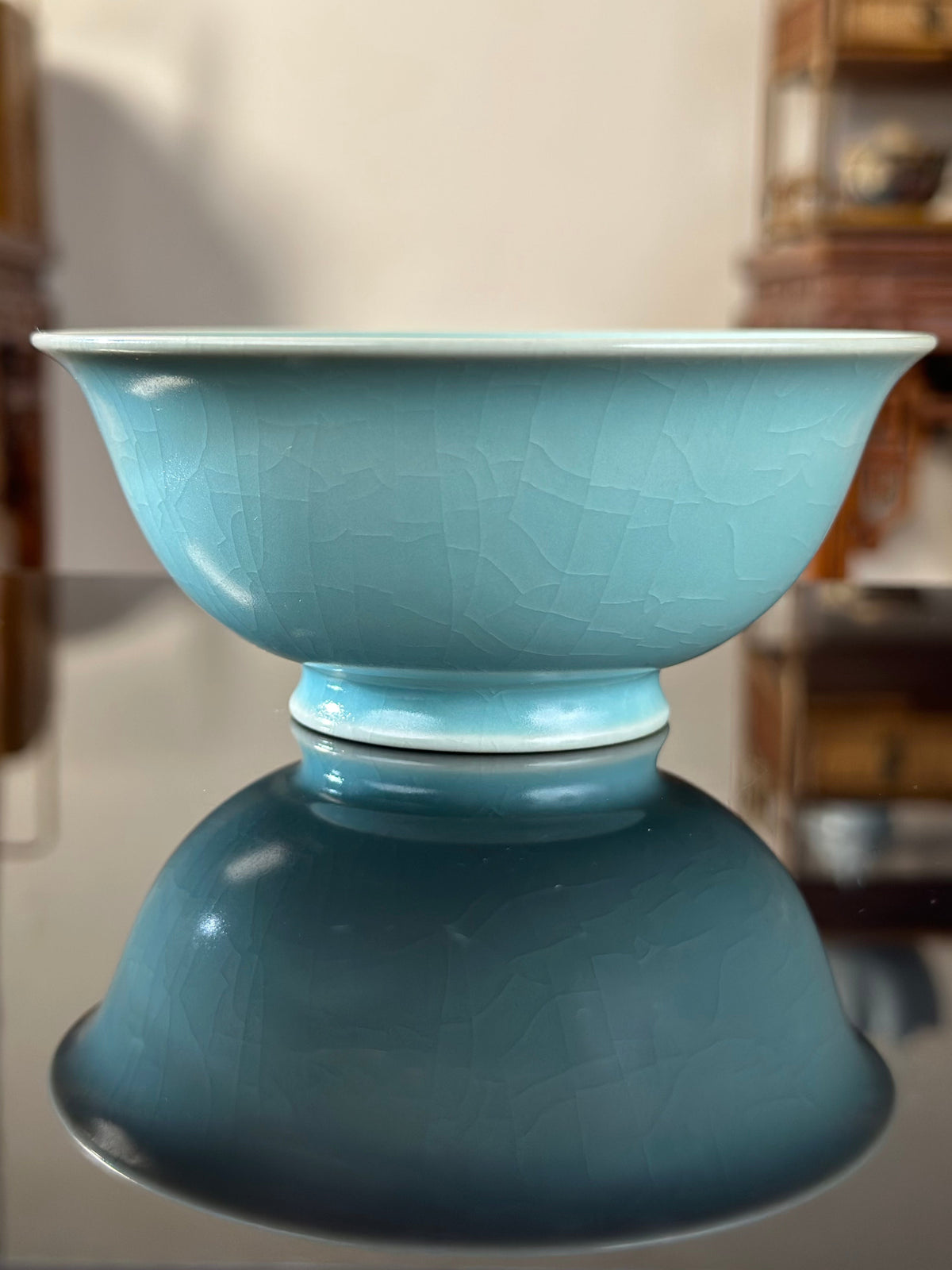 Handcrafted Ru Ware Classic Bowl Chinese High-class Ru Porcelain Ruyao Tea Bowl