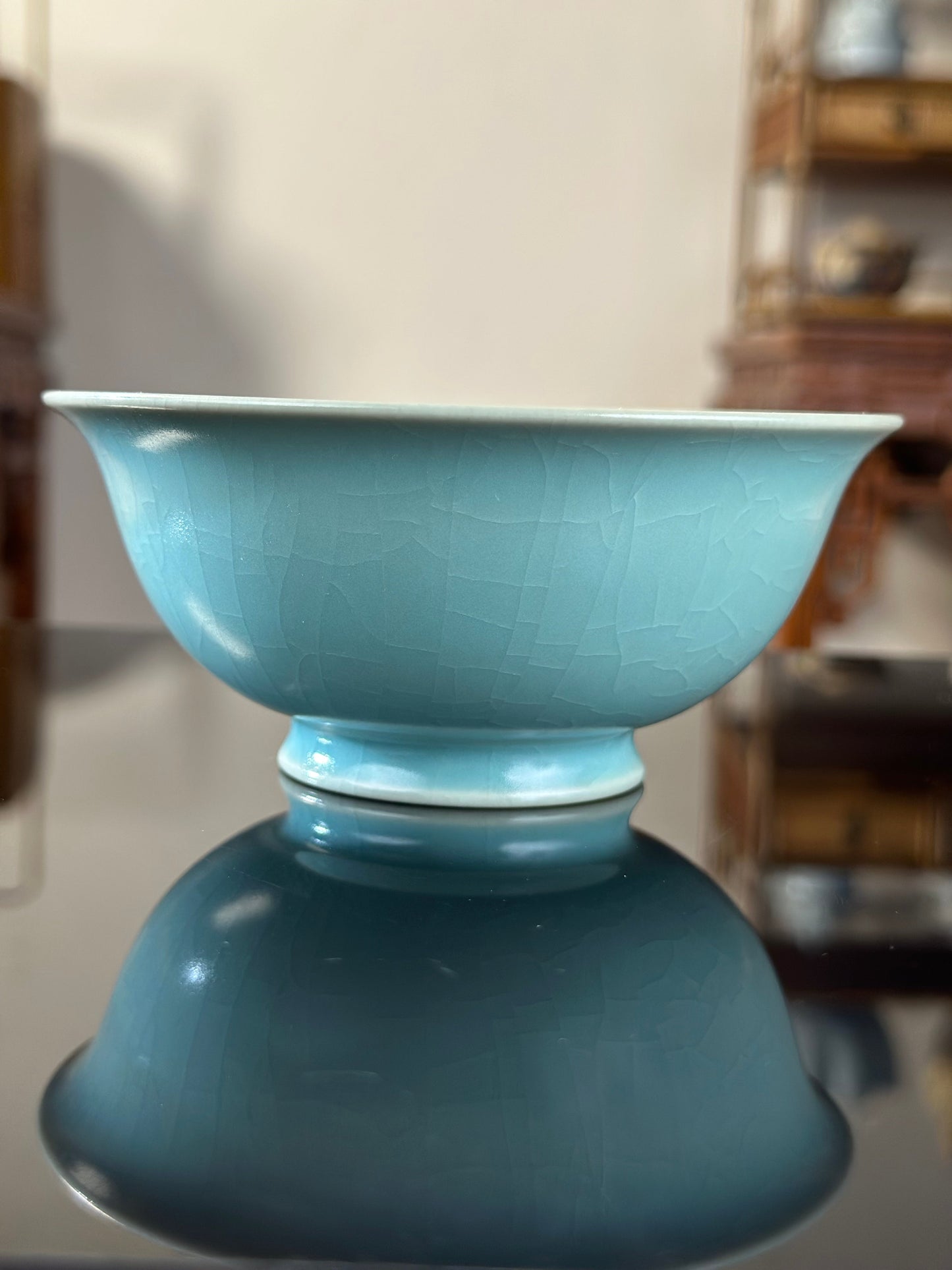 Handcrafted Ru Ware Classic Bowl Chinese High-class Ru Porcelain Ruyao Tea Bowl
