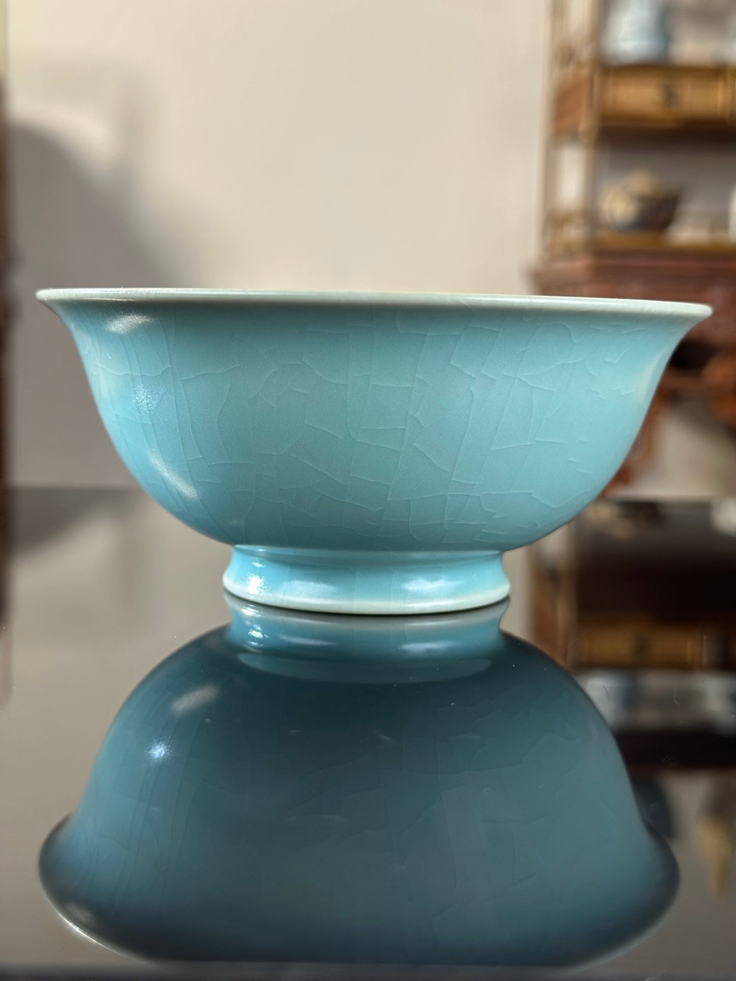 Handcrafted Ru Ware Classic Bowl Chinese High-class Ru Porcelain Ruyao Tea Bowl